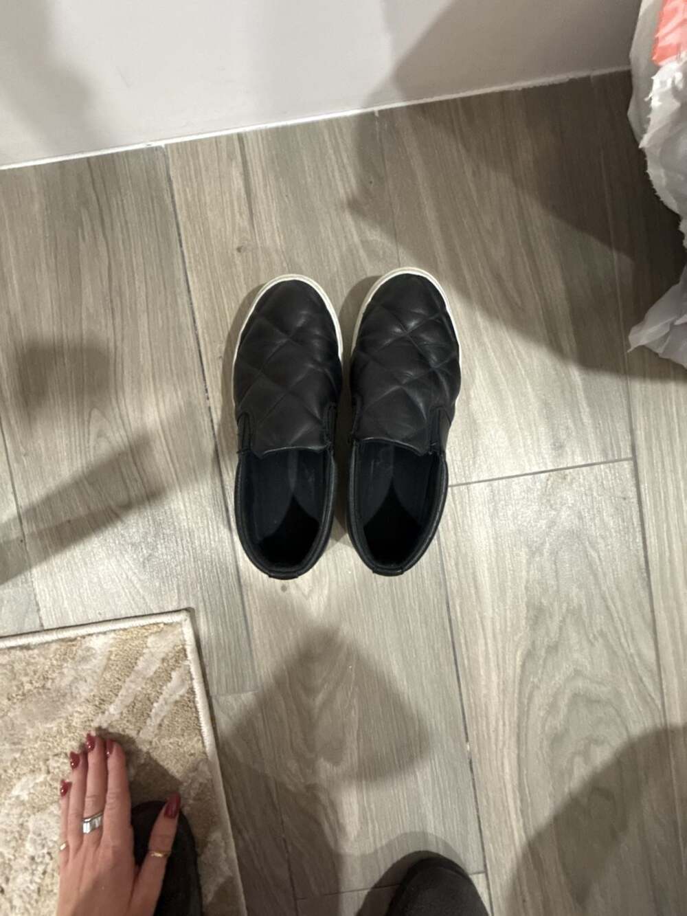 Marc Fisher Quilted Black Slip-On Sneakers